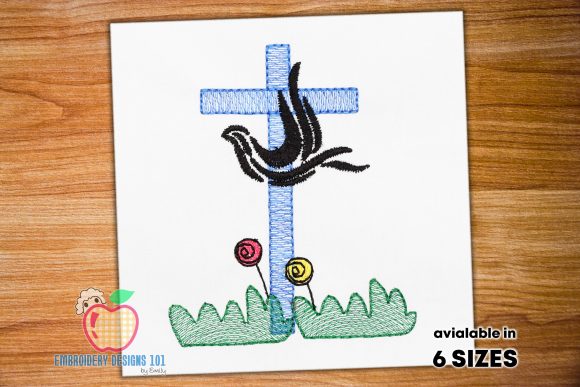 Christian Cross with Dove Quick Stitch