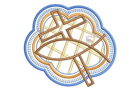 Christian Design Cross and Fish