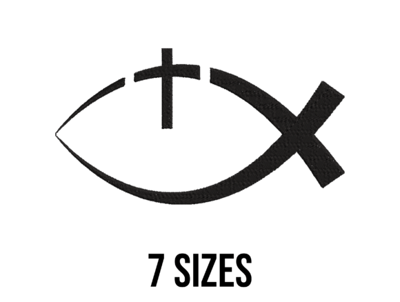 Christian Fish Embroidery Design