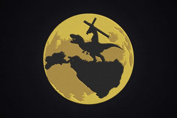 Jesus Riding Dinosaur